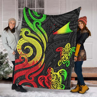 Tokelau Premium Blanket - Reggae Tentacle Turtle - Polynesian Pride