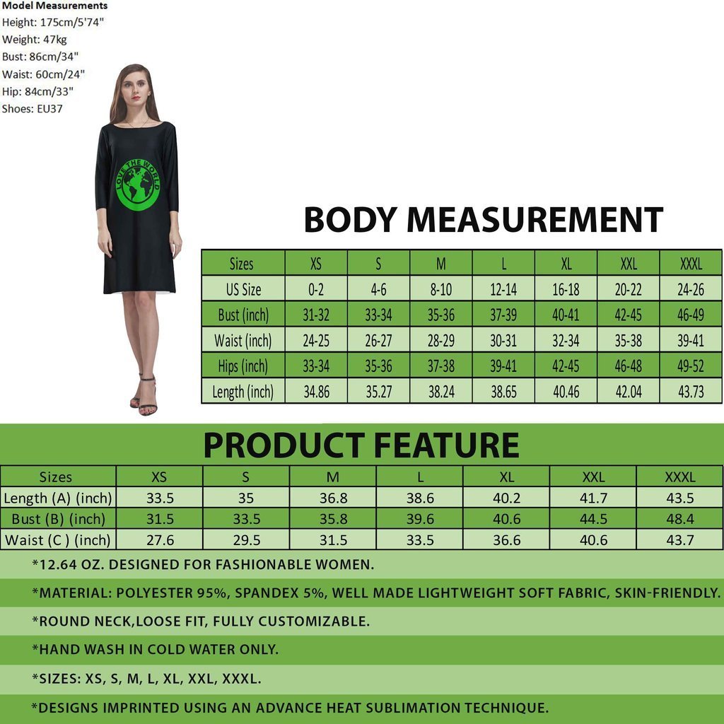 Cook Islands in My Heart - Rhea Loose Round Neck Dress - Polynesian Pride