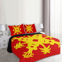 Hawaiian Royal Pattern Quilt Bed Set - Royal - L2 Style - AH - Polynesian Pride