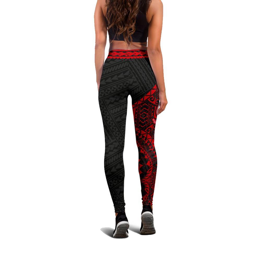 Vanuatu Rising 1st Leggings (Red) A6 - Polynesian Pride
