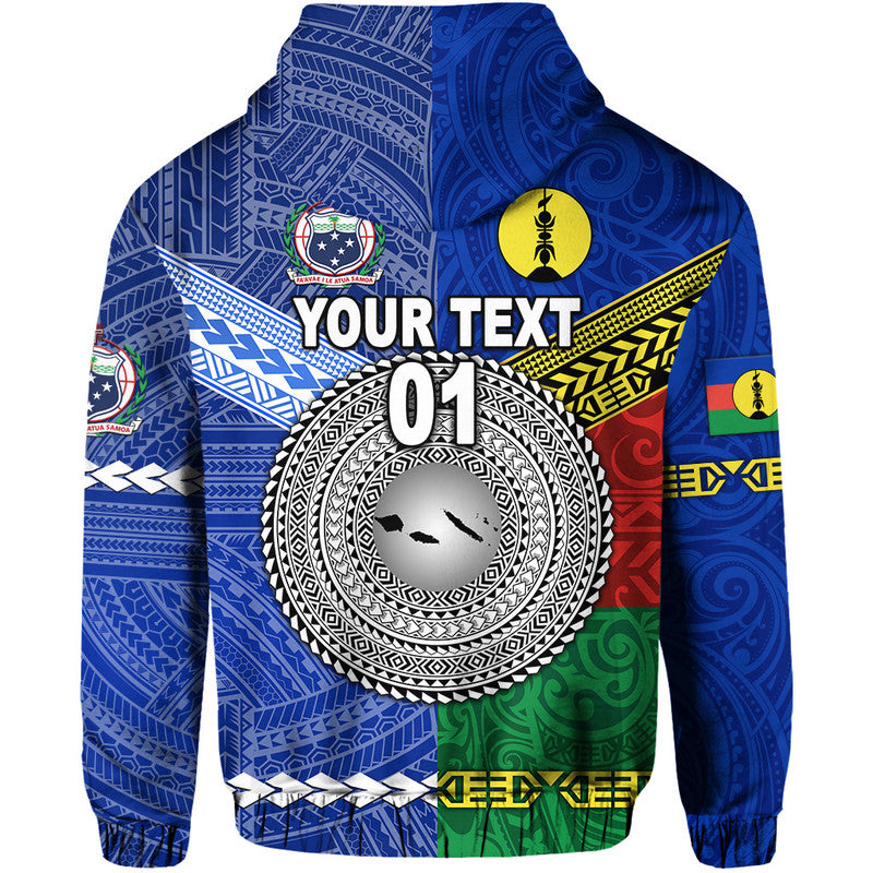 Custom Samoa and Kanaky New Caledonia Hoodie Together LT8 - Polynesian Pride