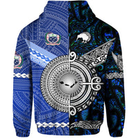 Samoa and New Zealand Hoodie Together Blue LT8 - Polynesian Pride