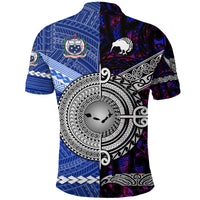 Samoa New Zealand Polo Shirt Together Purple LT8 - Polynesian Pride