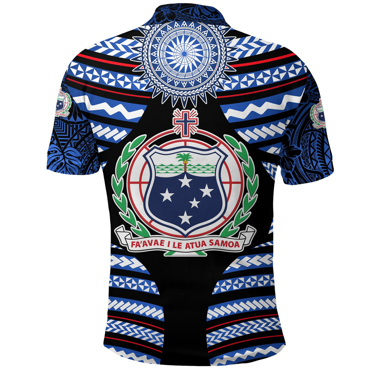 Manu Samoa Rugby Polo Shirt Creative Style Black - Polynesian Pride