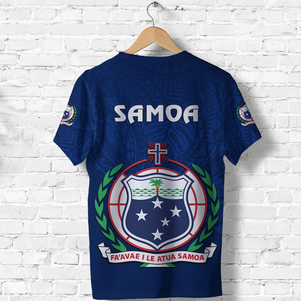 Manu Samoa Rugby T Shirt Simple Style Blue - Polynesian Pride