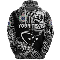 Custom Manu Samoa Rugby Zip Hoodie Unique Vibes Black - Polynesian Pride