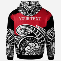 Samoa Custom Hoodie Ethnic Style With Round Black White Pattern - Polynesian Pride