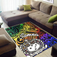 Samoa Area Rug - Rainbow Polynesian Pattern - Polynesian Pride