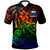 Samoa Polo Shirt The Flow Of The Ocean Rainbow Color Unisex Green - Polynesian Pride