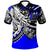 Samoa Polo Shirt Tribal Jungle Blue Pattern Unisex Blue - Polynesian Pride