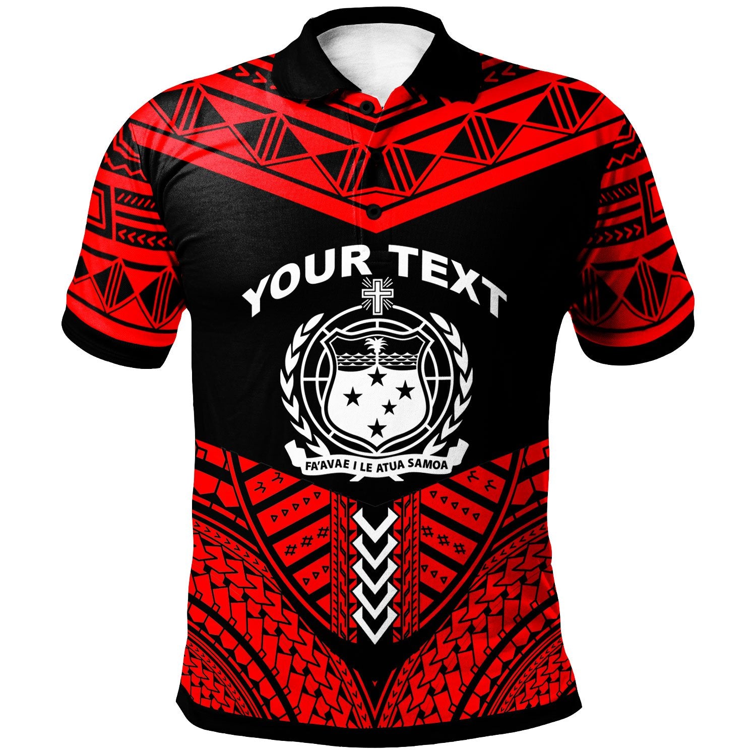Samoa Custom Polo Shirt Tribal Pattern Cool Style Red Color Unisex Red - Polynesian Pride