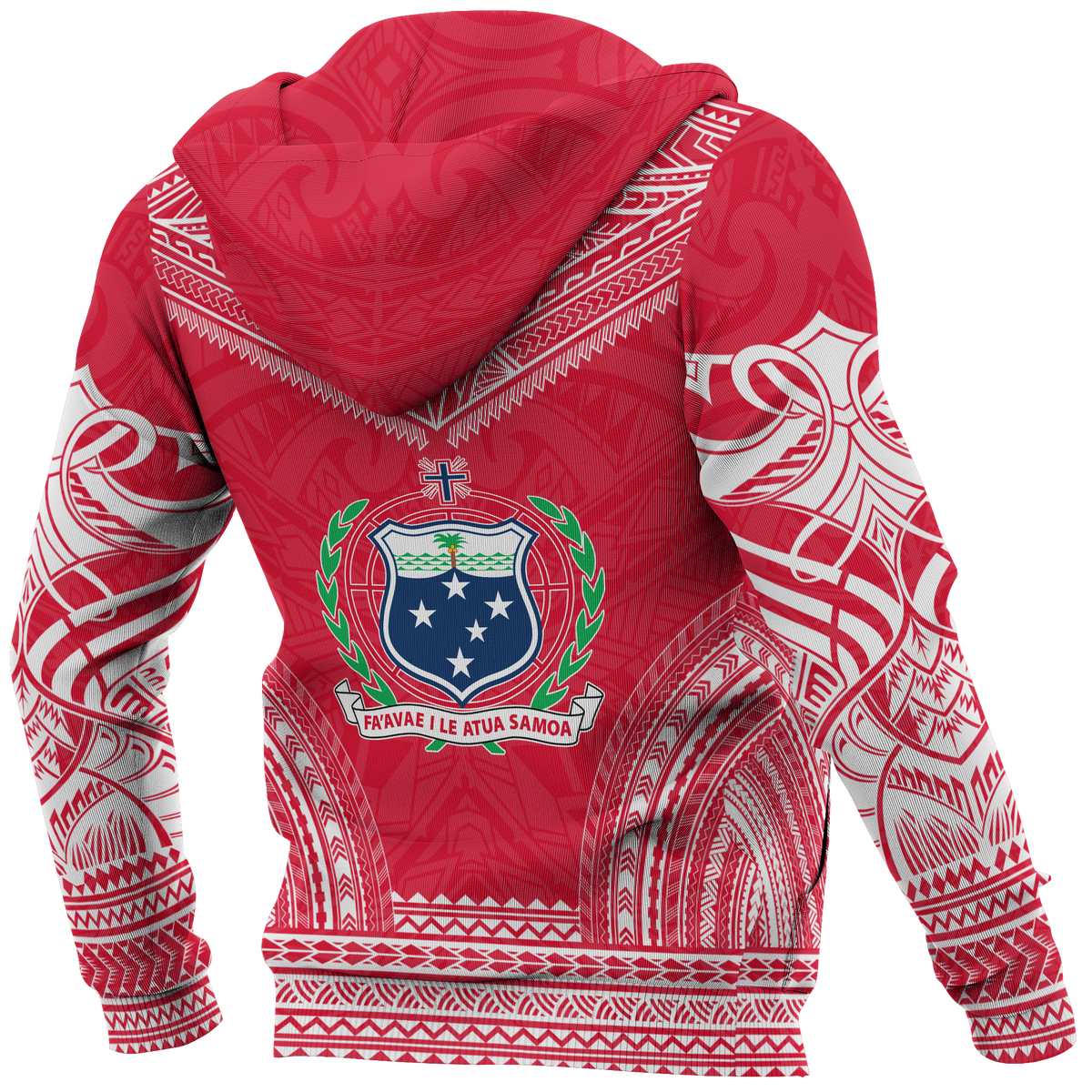 Samoa Polynesian Chief Hoodie Red Version - Polynesian Pride
