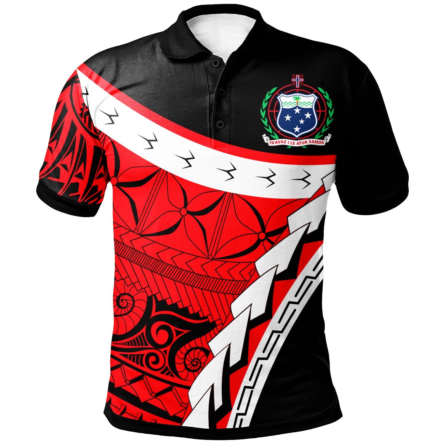 Samoa Custom Polo Shirt Proud Of Samoa Unisex Red - Polynesian Pride