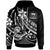 Samoa Hoodie The Flow of The Ocean White Unisex White - Polynesian Pride