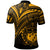 Samoa Polo Shirt Gold Color Cross Style - Polynesian Pride