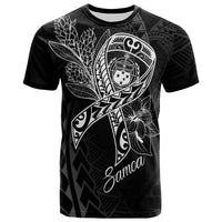 Samoa T Shirt Ribbon Polynesian Style Unisex Black - Polynesian Pride