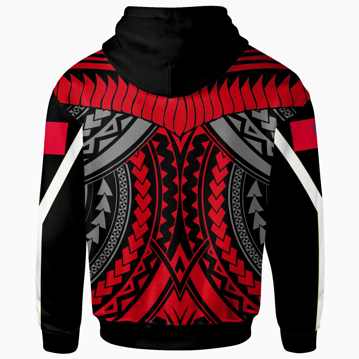 Samoa Hoodie Tooth Shaped Necklace Texture Red - Polynesian Pride