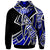 Samoa Hoodie Tribal Flower Special Pattern Blue Color - Polynesian Pride