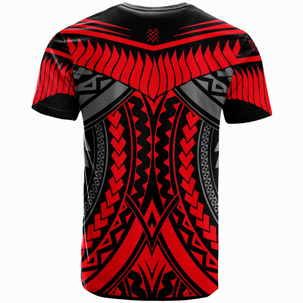 Samoa T Shirt Tooth Shaped Necklace Texture Red - Polynesian Pride