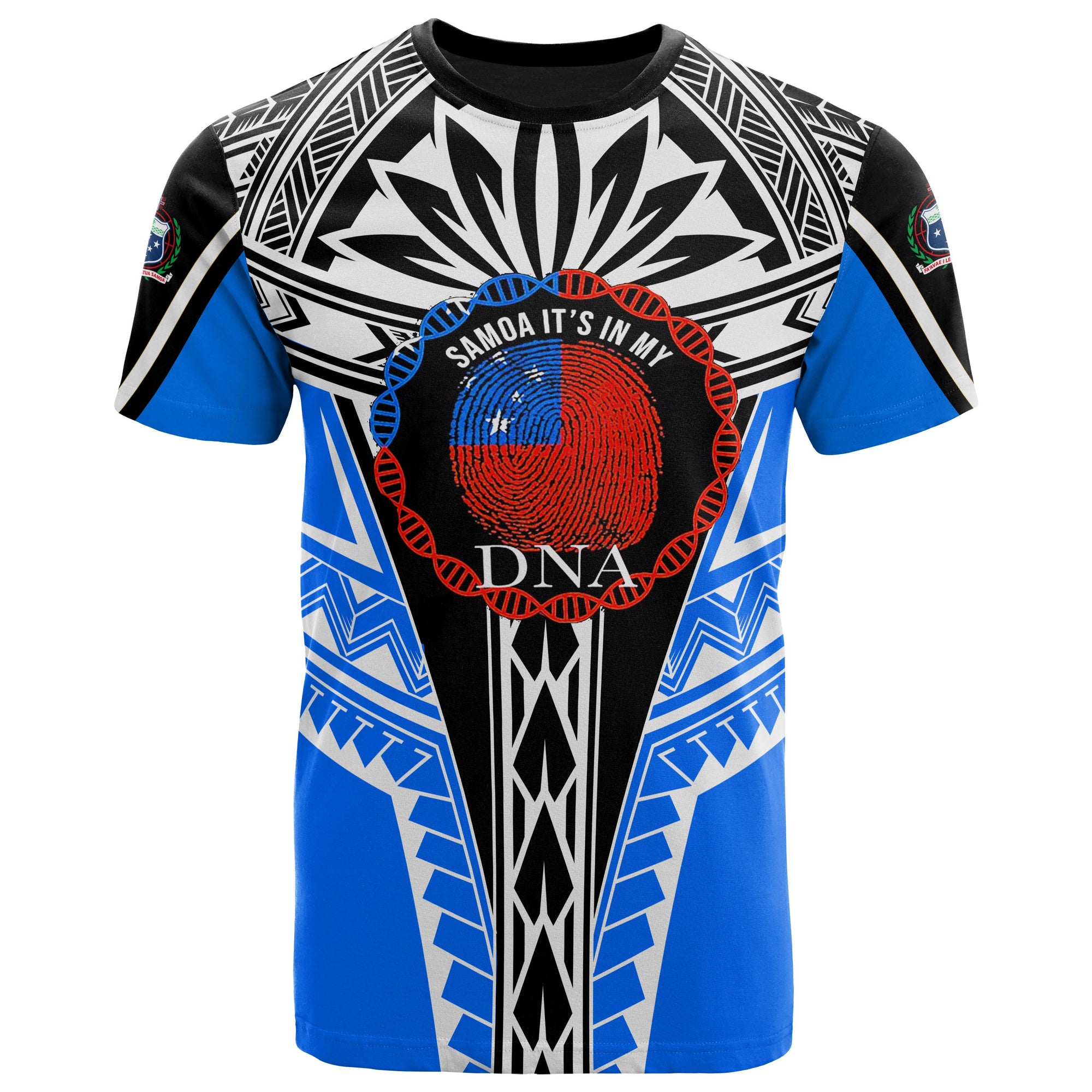 Samoa T Shirt Its In My DNA Color Blue Unisex Blue - Polynesian Pride
