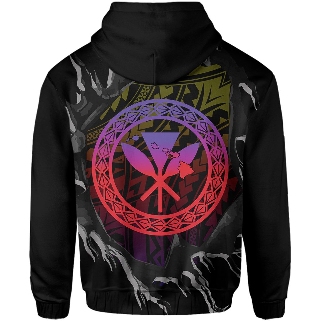 Polynesian Warrior Hula Girl Kanaka Hawaii Hoodie - Polynesian Pride