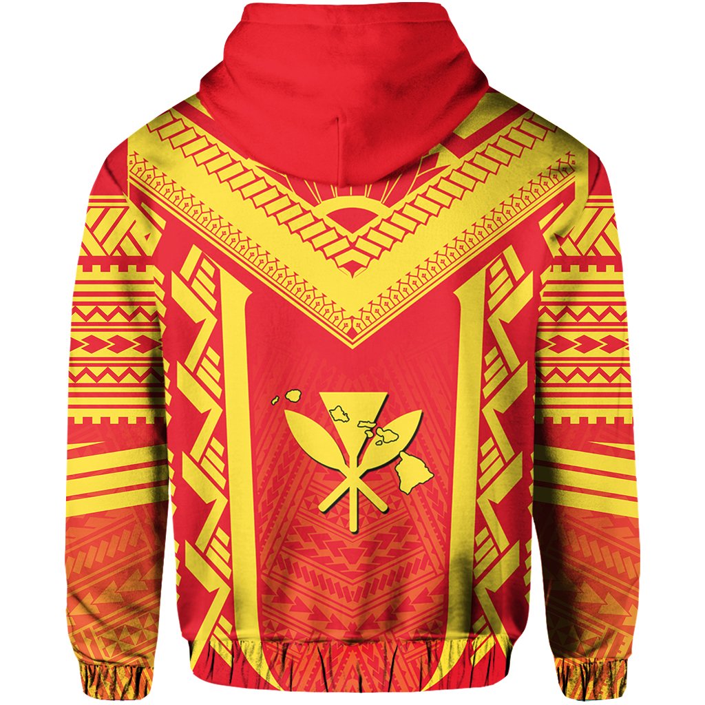 Hawaiian Kanaka Polynesian Zip up Hoodie Active - Polynesian Pride