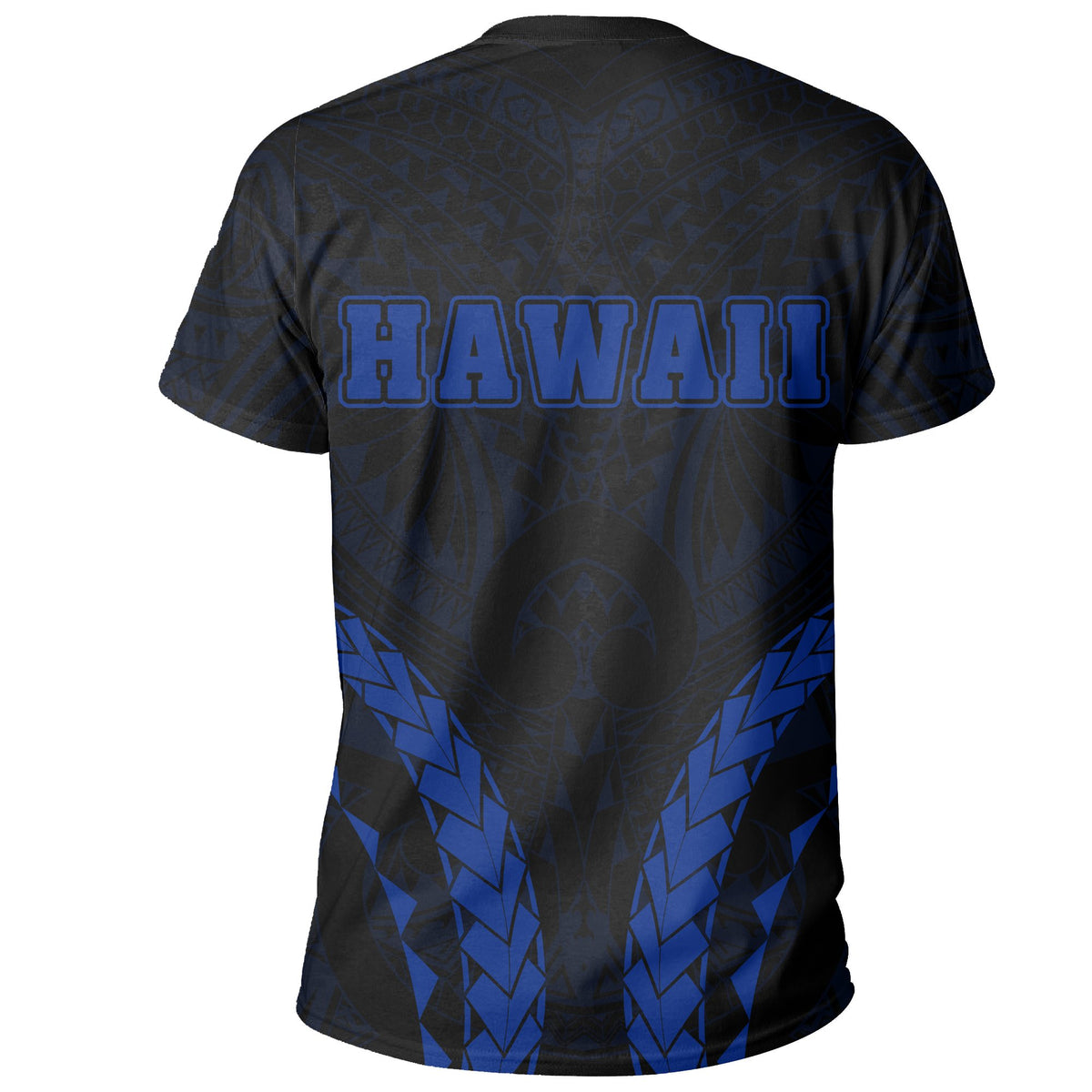 Hawaii Coat of Arms T Shirt Sport Style Version 2.0 Blue - Polynesian Pride