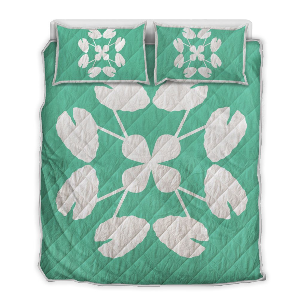 Hawaiian Royal Pattern Quilt Bed Set - Seafoarm - D3 Style Seafoarm - Polynesian Pride