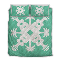 Hawaiian Royal Pattern Quilt Bed Set - Seafoarm - L2 Style - AH Seafoarm - Polynesian Pride