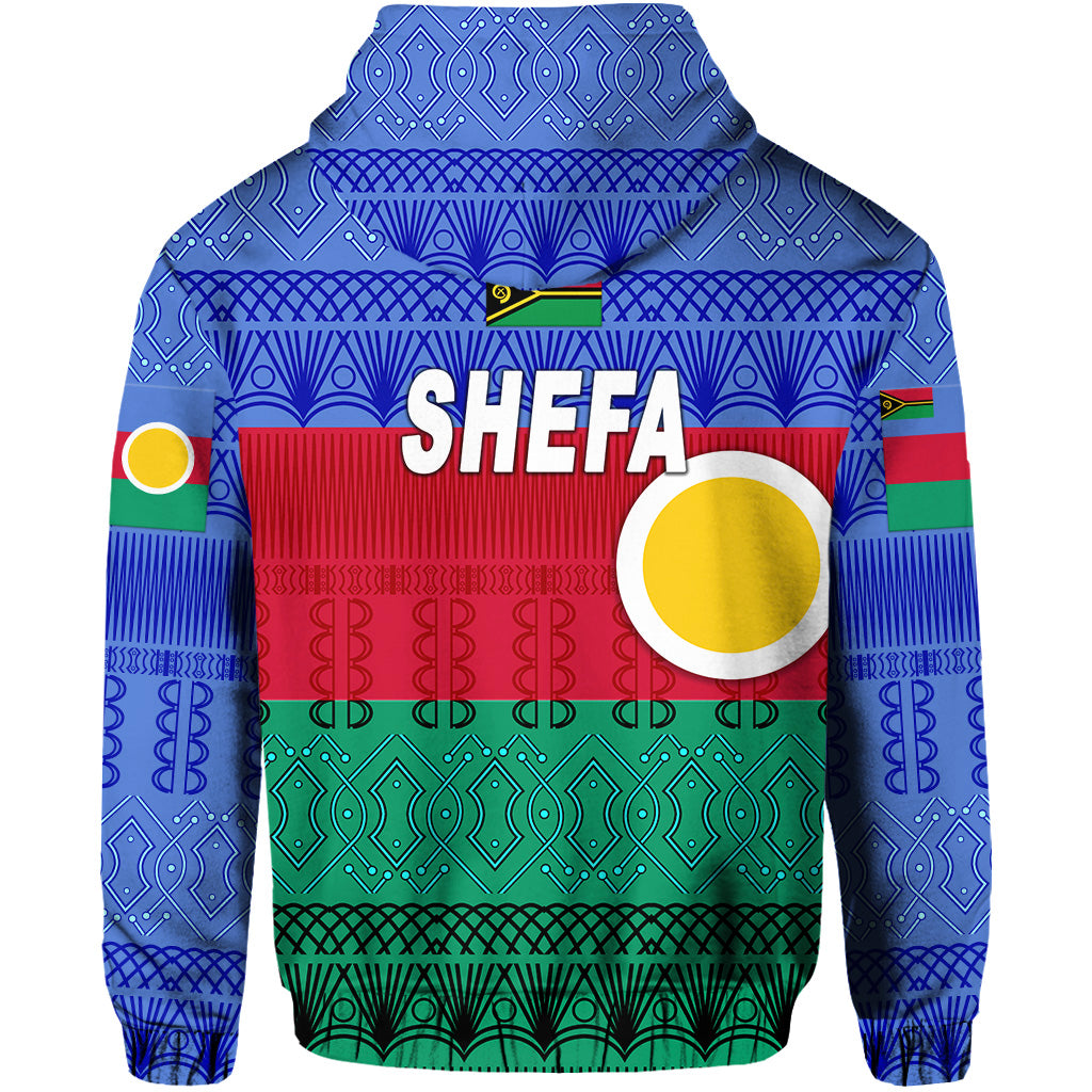 Custom Shefa Province Zip Hoodie Vanuatu Pattern Traditional Style LT8 - Polynesian Pride