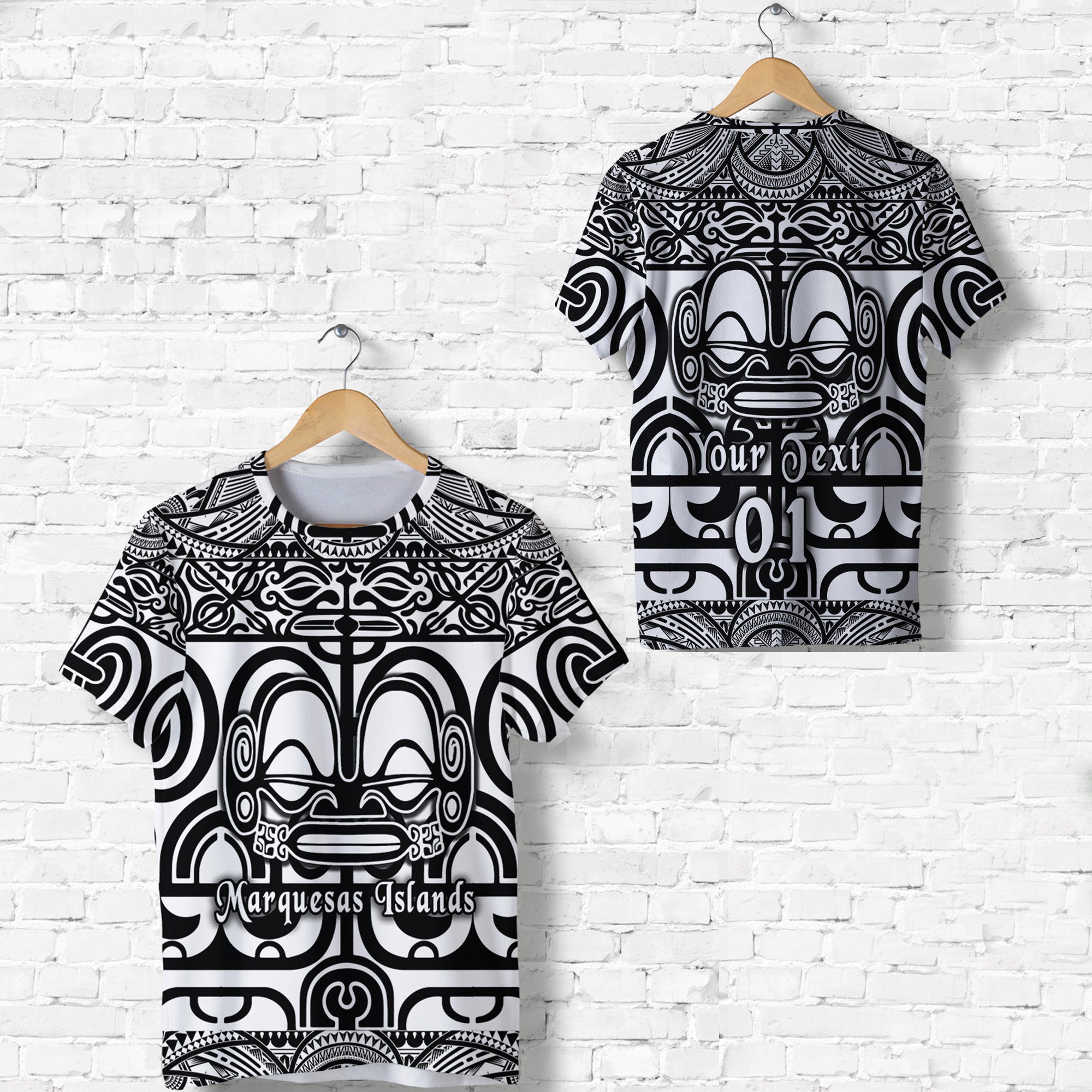 Custom Marquesas Islands T Shirt Marquesan Tattoo Simple Style Black LT8 - Polynesian Pride