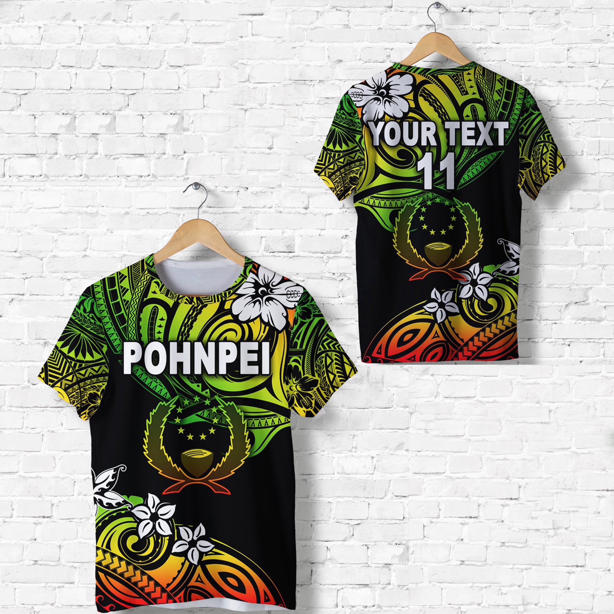 Custom FSM Pohnpei T Shirt Unique Vibes Reggae LT8