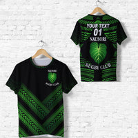 Custom Fiji Nausori Rugby T Shirt Creative Style, Custom Text and Number LT8 Unisex Black - Polynesian Pride