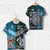 Custom New Zealand Maori Aotearoa Fiji Tapa Together T Shirt Green, Custom Text and Number LT8 Unisex Blue - Polynesian Pride