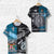 Custom New Zealand Maori Aotearoa Fiji Tapa Together T Shirt Black, Custom Text and Number LT8 Unisex Blue - Polynesian Pride