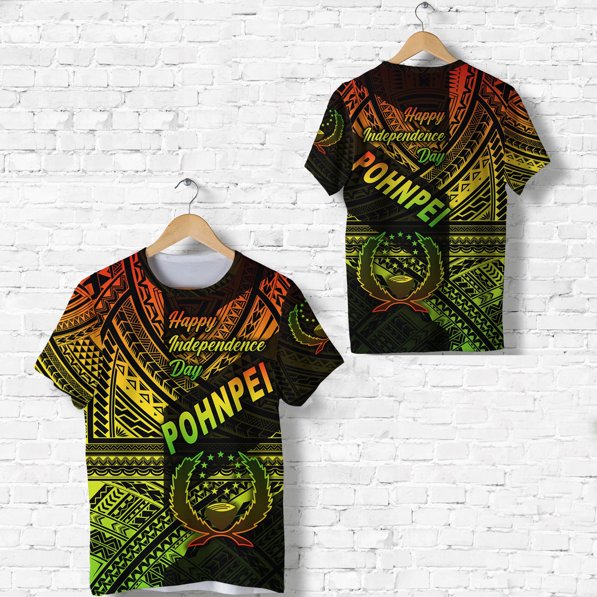 FSM Pohnpei T Shirt Happy Independence Day Original Vibes Reggae LT8 Unisex Reggae - Polynesian Pride