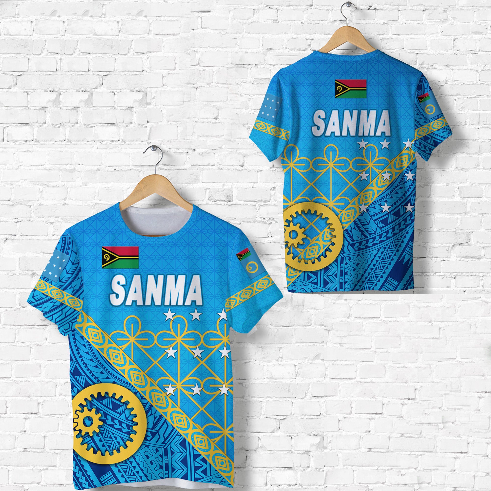 Sanma Province T Shirt Vanuatuan Pattern Unique Style LT8 Unisex Blue - Polynesian Pride