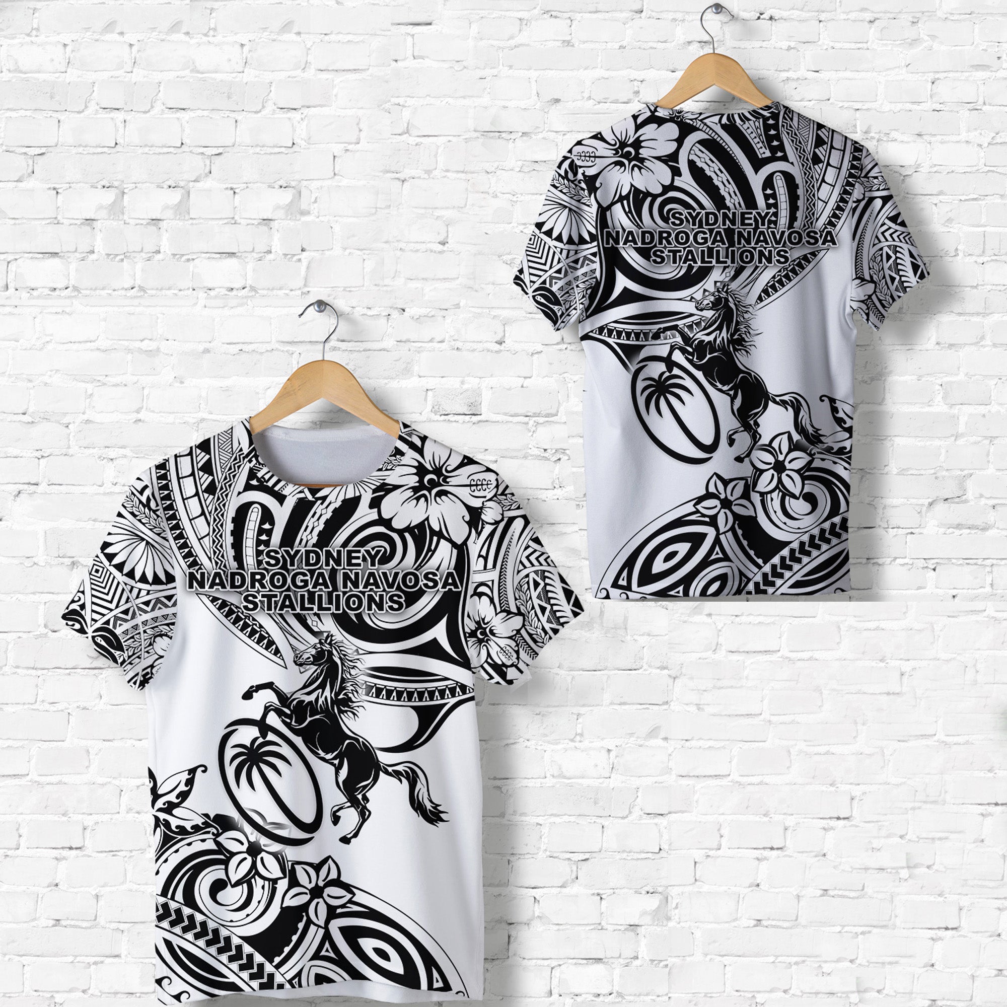 Fiji Rugby T Shirt Sydney Nadroga Navosa Stallions Unique Vibes White LT8 Unisex White - Polynesian Pride