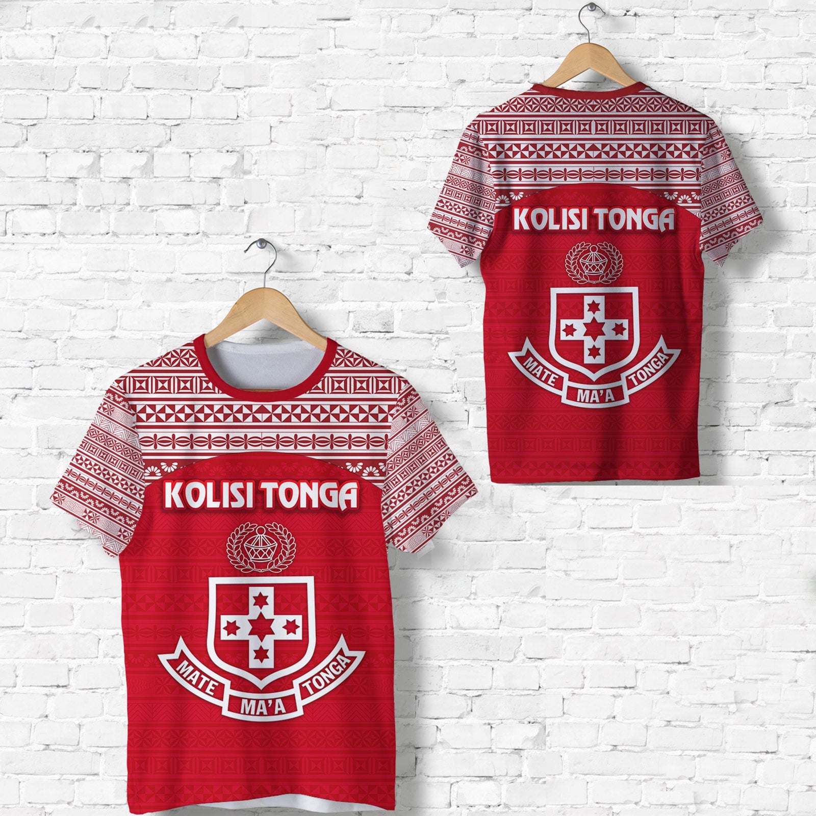 Kolisi Tonga T Shirt Mate Maa Tonga Simple Version NO.1 Unisex Red - Polynesian Pride