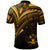 Solomon Islands Polo Shirt Gold Color Cross Style - Polynesian Pride