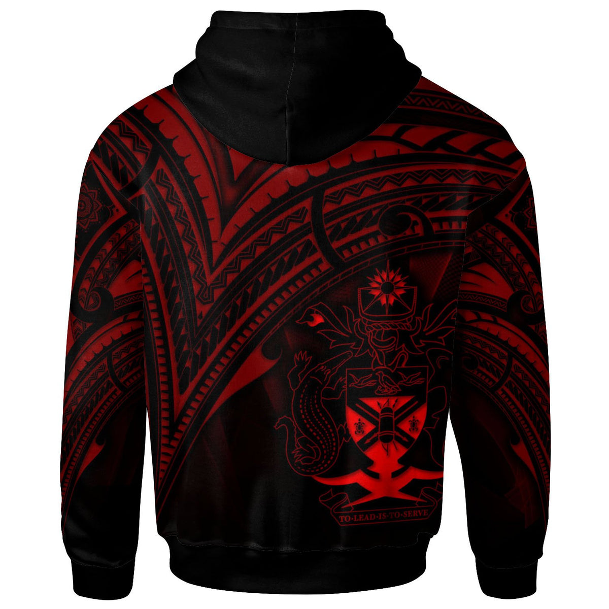 Solomon Islands Zip Hoodie Red Color Cross Style - Polynesian Pride