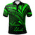 Solomon Islands Polo Shirt Green Color Cross Style Unisex Black - Polynesian Pride