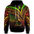 Solomon Islands Hoodie Reggae Color Cross Style Unisex Black - Polynesian Pride