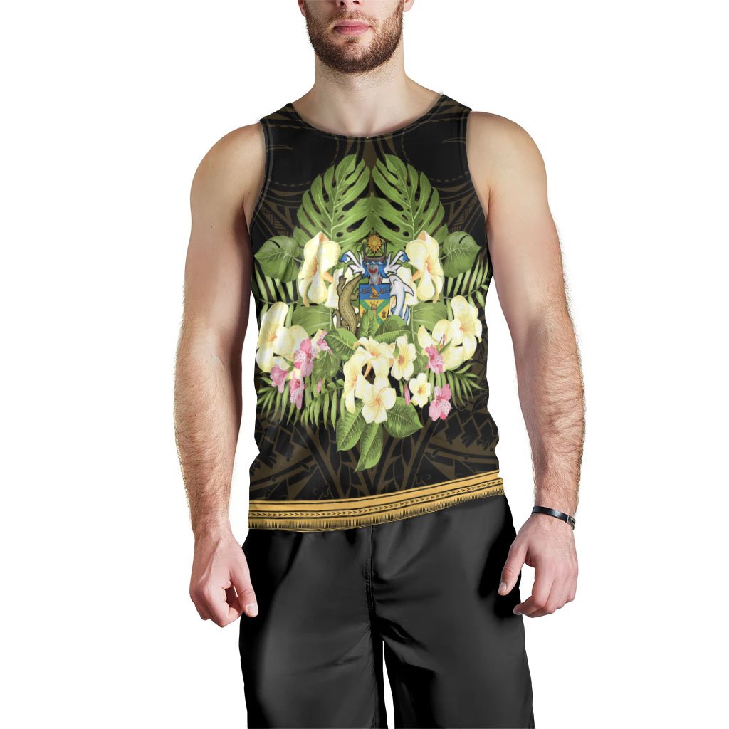 Solomon Islands Men's Tank Top - Polynesian Gold Patterns Collection - Polynesian Pride