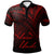Solomon Islands Polo Shirt Red Color Cross Style Unisex Black - Polynesian Pride