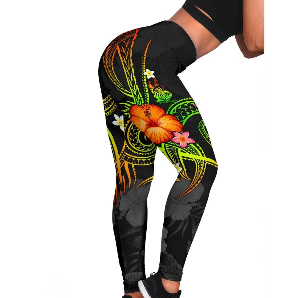 New Caledonia Polynesian Leggings - Legend of New Caledonia (Reggae) Reggae - Polynesian Pride