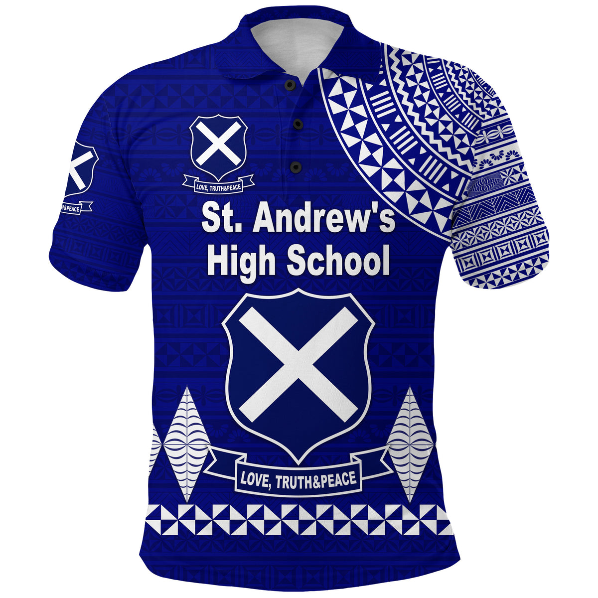St. andrews High School Polo Shirt Simple Style LT8 - Polynesian Pride