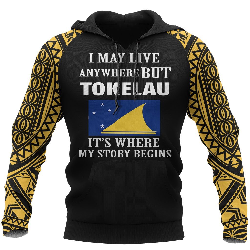 Tokelau Hoodie Tokelau Flag Its Where My Story Begins Unisex Black - Polynesian Pride