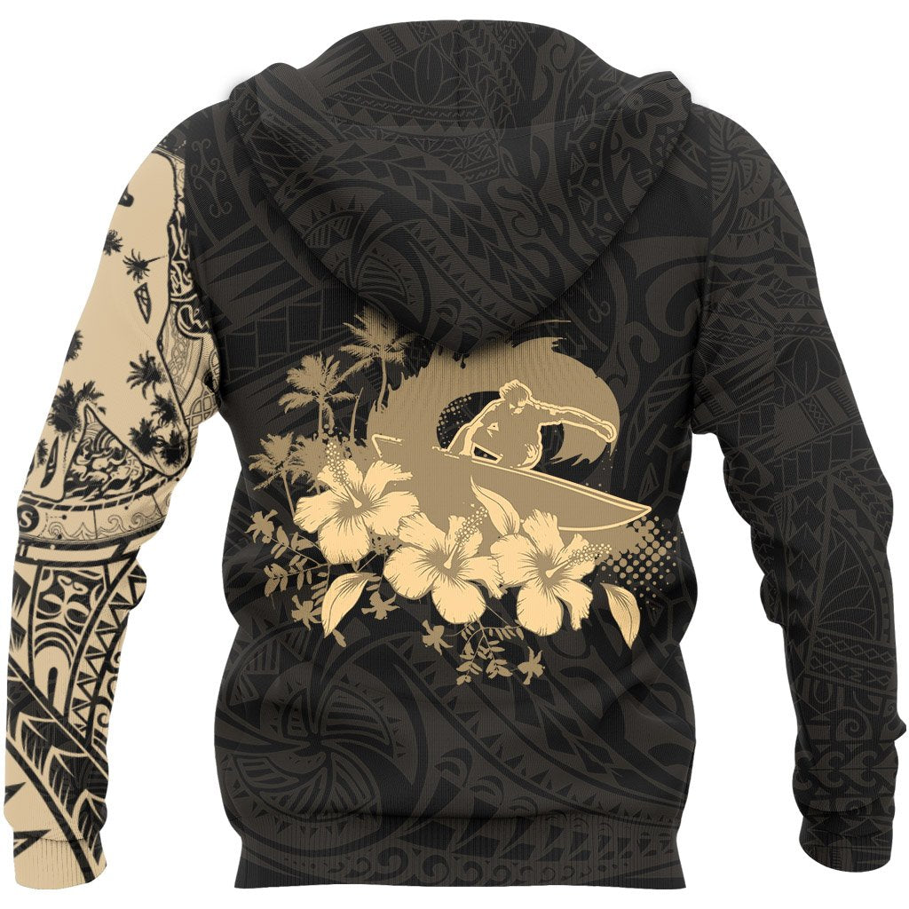 Hoodie Polynesian Surfing Girl Tattoo Style Special - Polynesian Pride