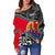 Tahiti Off Shoulder Sweater Fall In The Wave K9 - Polynesian Pride